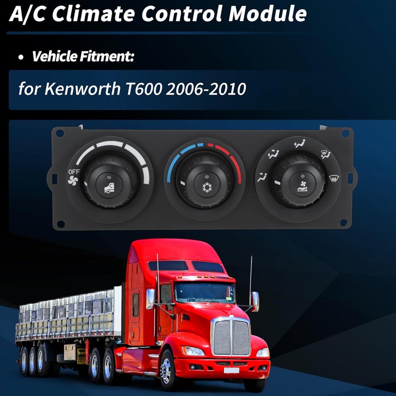 SWITCHRISE A/C Heater Climate Control Module for Kenworth T600 2006 2007 2008 2009 2010 HVAC Control Switch Panel No.F21-1013-11-000/01311000/F21101211000 - Image 2